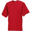 Měkčené 100% bavlněné tričko Russell 180 g/m Russell červená klasická