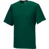 Měkčené 100% bavlněné tričko Russell 180 g/m Russell zelená lahvová