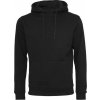 Teplá mikina Build Your Brand s kapucí a kapsama, 70% bavlna (Velikost S, Barva černá)
