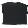 Organické tričko do pasu Crop Top (Velikost S, Barva černá)