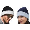 Dvoubarevná pletená čepice Result Winter Essentials (Barva černá - šedá)