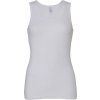 Dámské bavlněné tílko se širokými ramínky Bella Bella+Canvas bílá