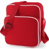 Dvoubarevná retro brašna 10 l s popruhem přes rameno BagBase (Velikost 29 x 33 x 14 cm, Barva černá - bílá)