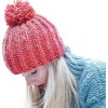Čepice Aurora Pom Pom s bambulí (Barva modrá nebeská)
