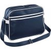 Dvoubarevná retro brašna Original s popruhem BagBase 15 l (Velikost 38 x 29 x 14 cm, Barva černá - bílá)