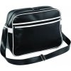 Dvoubarevná retro brašna Original s popruhem BagBase 15 l (Velikost 38 x 29 x 14 cm, Barva černá - bílá)