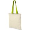 Plátěná taška Nevada s barevným držadlem Printwear (Velikost 38 x 42 cm, Barva přírodní - zelená jablková)
