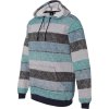 Pánský svetr s tištěnými pruhy a klokánkou Burnside (Velikost S, Barva Lt. Blue - Black (Striped))