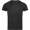 Funkční pánské sportovní tričko Stedman 100% polyester (Barva černá, Velikost 3XL)