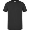 Kvalitně zpracované slim-fit tričko James and Nicholson (Barva černá, Velikost L)