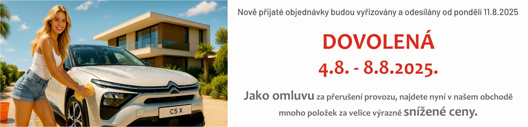 Dovolená 4.8. -. 8.8.2025