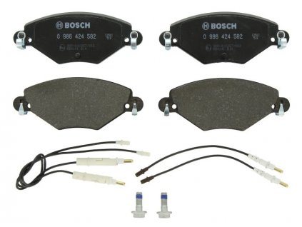 Brzdové destičky, přední Bosch 582 pro Citroen C5 2.0 16V, 2.0 HDi, 1.6HDi, 1.8 16V (0986424582)