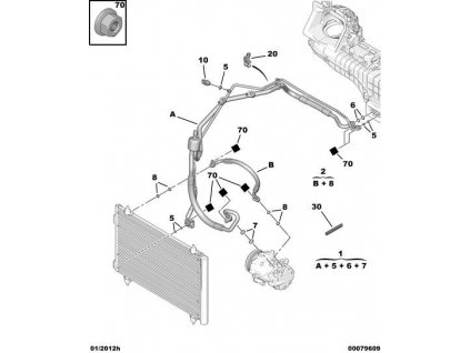 30402 tesnici krouzky chladice kondenzatoru klimatizace pro citroen berlingo c4 c5 c6 c4 picasso ds4 a ds5 509145