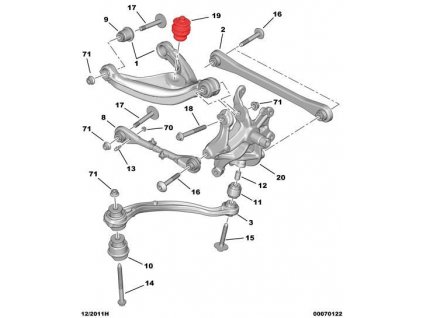 30414 doraz zadniho odpruzeni pro citroen c5 a c6 516677 hydractiv