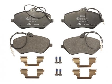 Přední brzdové destičky ATE pro Citroen C5, C6, 2.2HDi, 2.7HDi a 3.0V6 (425480, 425411, 1611334980)
