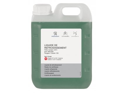 Originální nemrznoucí směs Citroen - Peugeot G33 - 2l na -35°C (chladící kapalina PSA, modrozelená, 9735 K1, Glysantin G33)
