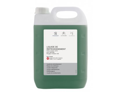 Originální nemrznoucí směs Citroen - Peugeot G33 - 5l na -35°C (chladící kapalina PSA, modrozelená, 9735K0,Glysantin G33)