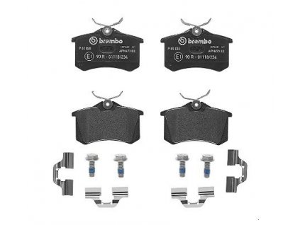 Zadní brzdové destičky Brembo pro Citroen Berlingo, C2, C3, C3 Picasso, C3II, C4, C8, DS3 a Xsara Picasso (P85020)