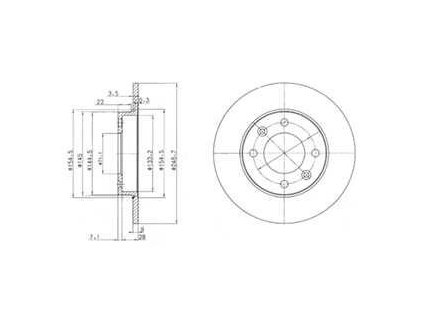 34413 brzdovy kotouc zadni delphi pro citroen berlingo c2 c3 c3 pluriel a xsara picasso bg3653