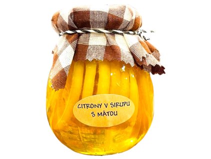Citrony v sirupu s mátou