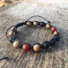 Pánský shamballa náramek s jaspisem pro uzemnění - více variant