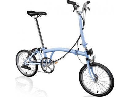 skladaci kolo brompton h6 světle modra