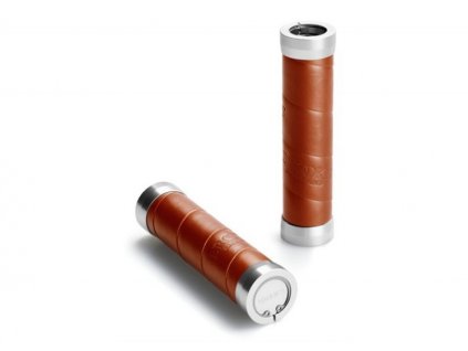 Kožené gripy Brooks Slender Leather Grips (Varianty Hnědá, Délka 130+100 mm)