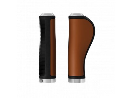 Rukojeti Brooks Ergonomic Leather Grips 130/130 - medová