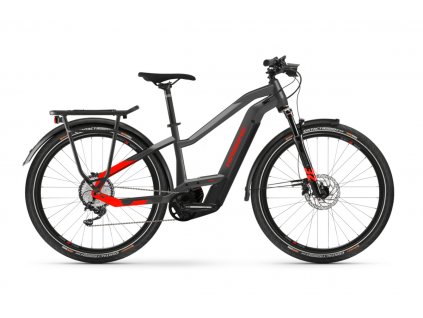 Pánské elektrokolo Haibike Trekking 9 Mid antracit/červená vel. S