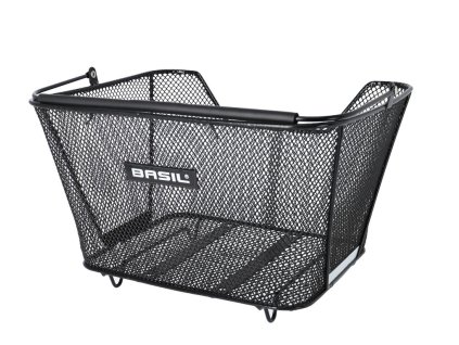 Hustě pletený koš na kolo Basil Lesto černá