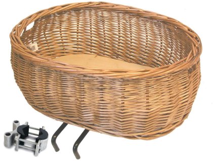 Přední koš na zvířata Basil Pluto přírodní proutí