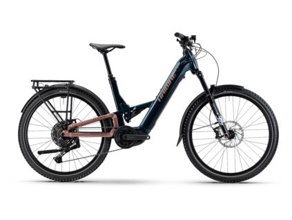 Dámské celoodpružené elektrokolo Haibike Adventr 8.5 Low copper/mystery L/50 cm  + skládací zámek zdarma