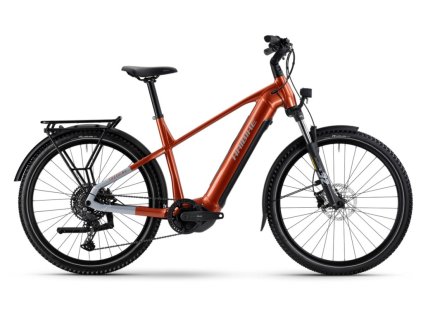 Haibike Trekking 4 High pánské elektrokolo orange/silver S/40