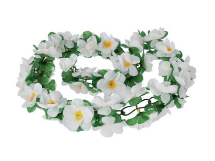 ozdobny kvetinovy retez basil flower garland bila