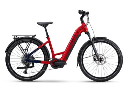44221 elektrokolo haibike trekking 7 low damske dynamite red blue l