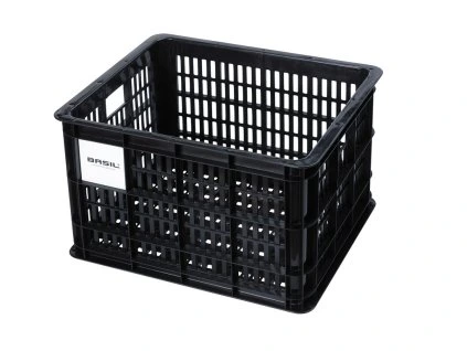 37309 plastova prepravka basil crate m cerna 29 5l