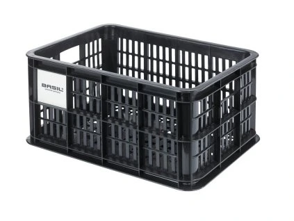 prepravka na kolo basil crate s mik cerna 17 5l
