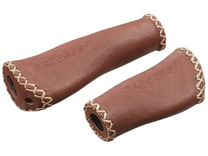 2904 kozene gripy ergotec monaco hnede 135 92 mm