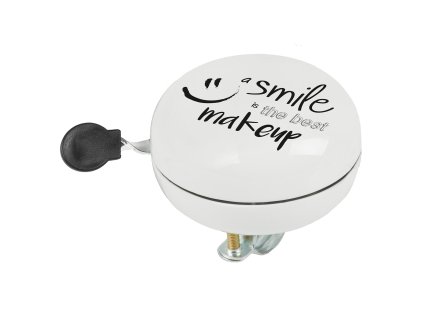zvonek na kolo ding dong smile 80 mm white