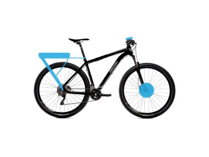 Prestavba na elektrobicykel v prednom kolese 500W, 15,6Ah kapacita nosičové batérie, s dispejom, 28 "/ 26" (Průměr ráfku 28")