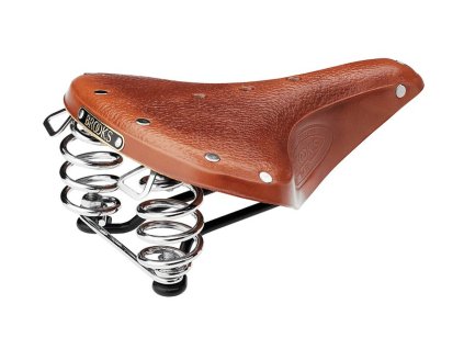 damske kozene sedlo brooks b67 short s pruzinami medove