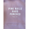 pink nails hard punches hoodie