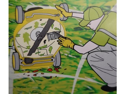 Čistící škrabka na sekačky