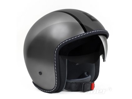 MOMO Design Jet-Helm - Helm BLADE metall/grey