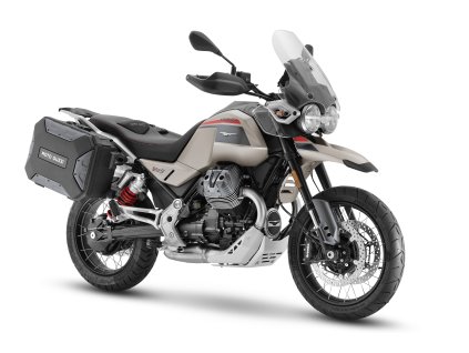 Moto Guzzi V85 TT Travel Bronzo Deserto 3 4 ant dx