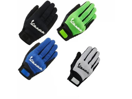 2639 7 rukavice vespa color v cerne zelene modre zlute nebo cervene