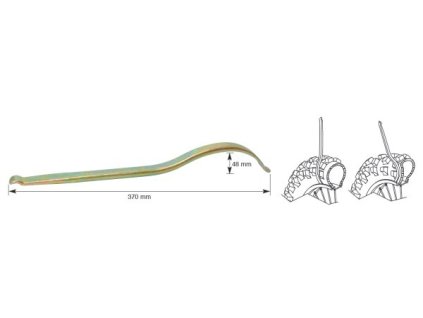 Montpáka 370 mm CrMo ocel, váha 0,4 kg
