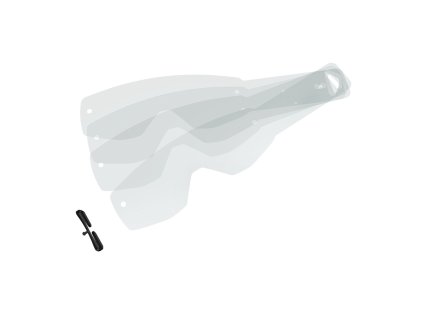 Strhávací slídy plexi pro brýle SCOTT řady HUSTLE/TYRANT, SCOTT - USA (20 vrstev v balení, čiré)