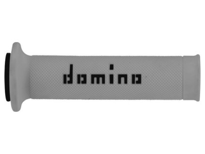 Gripy A010 (road) délka 120 + 125 mm, DOMINO (šedo-černé)