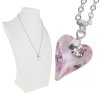 Retiazka s príveskom Swarovski v tvare Wild Heart  17 mm -Light Rose